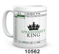 Kubek dla księgowego z nadrukiem Spreadsheet King i imieniem