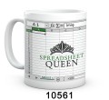 Kubek dla księgowej z nadrukiem Spreadsheet Queen i imieniem