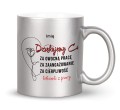 Srebrny kubek upominkowy dla pracownika branży IT w kartoniku 330 ml