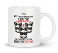 Kubek z misiami Panda dla koleżanki z pracy 300 ml biały