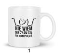 Kubek 330 ml Shrug Nie Wiem Nie Znam Się z zabawnym nadrukiem