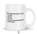 Biały kubek 330 ml ceramiczny Emoji Shrug ze śmiesznymi hasłami pracownika biurowego