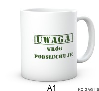 Kubek  uwaga wróg podsłuchuje