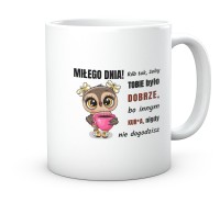 Kubek sowa miłego dnia