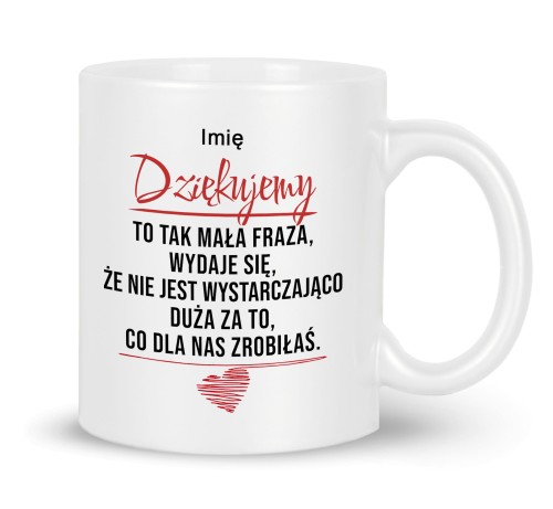 personalizowany kubek z nadrukiem na pożegnanie z pracy