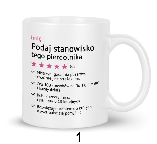 Personalizowany kubek z nadrukiem dla współpracownika