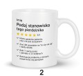 Kubek z zabawnym motywem zarządzania chaosem