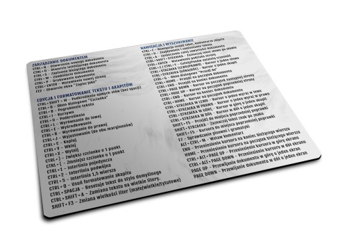 Podkładka pod mysz skróty Microsoft Office Word