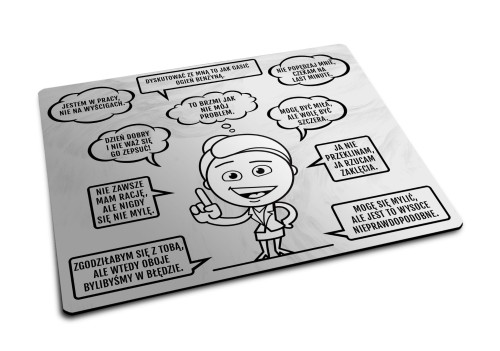 Podkładka pod myszkę z komiksowymi dymkami dla kobiet