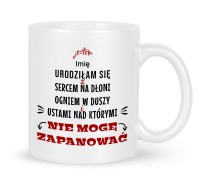 Kubek dla kobiety z sercem na dłoni