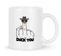 Kubek rysunek satyryczny motyw kaczki