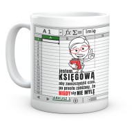 Kubek „Jestem Księgową...” – śmieszny gadżet do biura