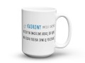 Ceramiczny kubek dla kadrowego z męskim napisem o pracy w HR 450 ml.