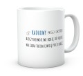 Ceramiczny kubek dla kadrowego z męskim napisem o pracy w HR 330 ml.