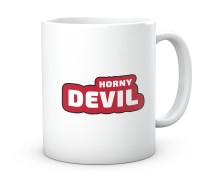 Kubek napis horny devil