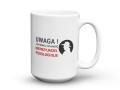 Ceramiczny kubek z napisem uwaga zachowaj czujność nieprzyjaciel podsłuchuje 450 ml.
