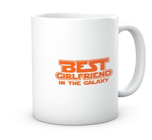 Ceramiczny kubek dla dziewczyny Star Wars z napisem Best Girlfriend 330 ml.