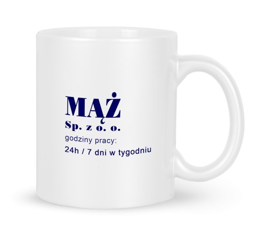 Ceramiczny kubek prezent dla męża na Dzień Chłopaka 330 ml