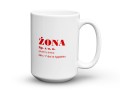 Biały ceramiczny kubek na prezent dla żony na Dzień Kobiet 450 ml