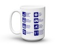 Białe ceramiczne naczynie z grafiką prezent dla ojca 450 ml