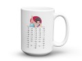 Bialy kubek prezent anime z nadrukiem alfabetu katakana 450 ml