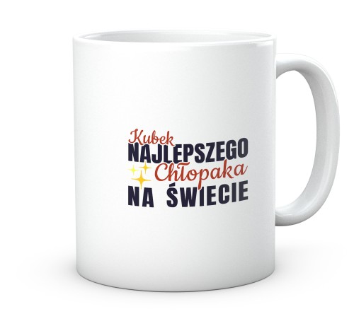 Ceramiczny biały kubek dla męża w ozdobnym kartoniku 330 ml