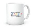 Biały kubek dla nauczyciela z napisem Nie potrzebuję Google 330 ml