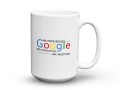 Biały kubek dla nauczyciela z napisem Nie potrzebuję Google 450 ml