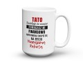 Ceramiczny upominek dla ojca z nadrukiem dziękuję tato 450 ml