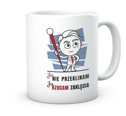 Śmieszny kubek do pracy Ja nie przeklinam rzucam zaklęcia 330 ml