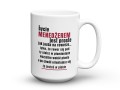 Śmieszny kubek dla szefa z nadrukiem roweru w ogniu 450 ml