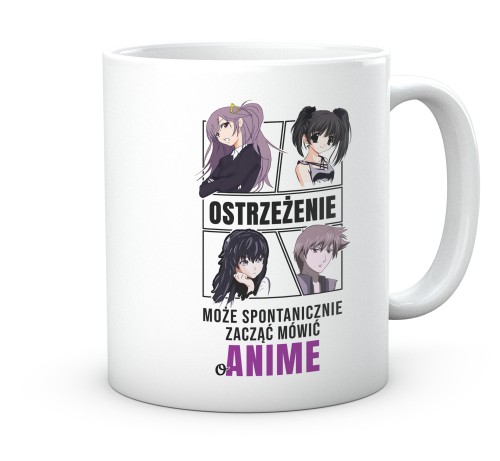 Kubek dla miłośnika japońskiego anime z napisem ostrzeżenie 330 ml