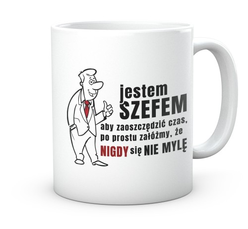 Śmieszny kubek do pracy dla przełożonego z zabawnym motywem 330 ml