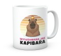 Śmieszny kubek z nadrukiem kapibary dla miłośnika zwierząt 330 ml