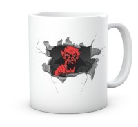 Diabeł obserwator kubek z nadrukiem