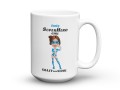 Ceramiczny kubek dla dziewczyny z motywem superbohaterki i imieniem 450 ml