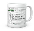 Personalizowany ceramiczny gadżet dla księgowego z motywem Excela 330 ml