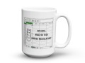 Personalizowany ceramiczny gadżet dla księgowego z motywem Excela 450 ml