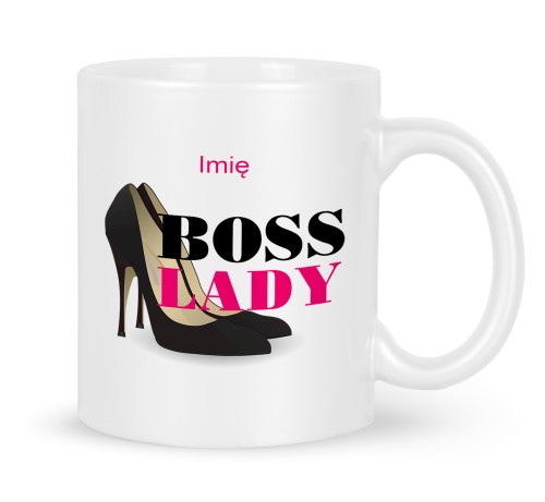Kubek ceramiczny boss lady prezent dla szefowej do pracy 330ml