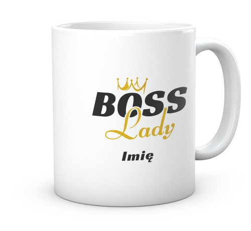 Personalizowany kubek dla szefowej z napisem Boss Lady 330 ml