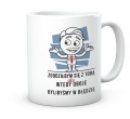 Ceramiczny kubek z nadrukiem do biura prezent dla kolegi 330 ml