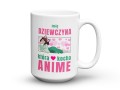Kubek do biura dla fanki anime dziewczyna która kocha anime 450 ml