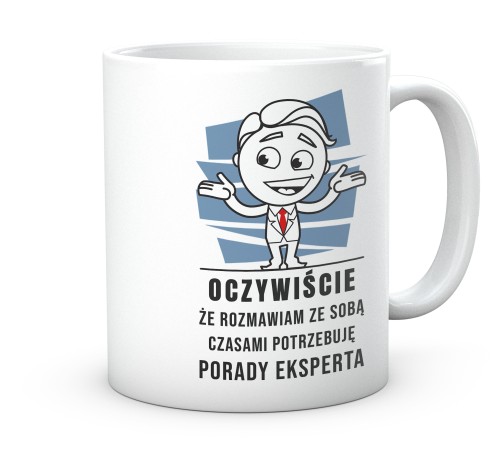 Kubek do biura porady eksperta prezent dla kolegi z pracy 330 ml