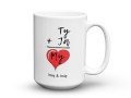 Kubek prezent dla zakochanych z napisem Ty + Ja = My 450 ml