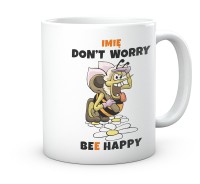 Zabawny kubek z nadrukiem pszczoły – Prezent dla kolegi z biura