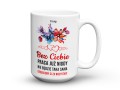 Ceramiczny biały kubek personalizowany z nadrukiem podziękowania dla pracownika 450 ml