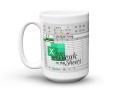 Biały kubek Arkusz Excel z personalizowanym imieniem 450 ml