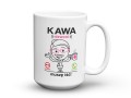 Kubek 450 ml z nadrukiem Kawa dzwoni muszę iść w pudełku