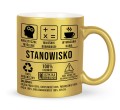 Złoty personalizowany kubek dla mężczyzny do pracy biurowej