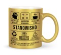 Złoty personalizowany kubek dla kobiety do pracy